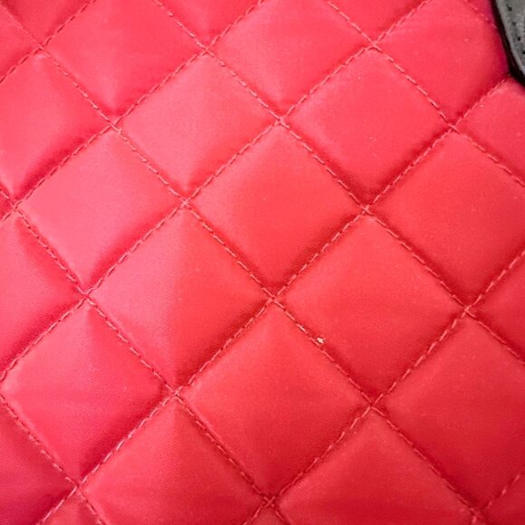 KNOMO MARINA TOTE BAG - RED AND BLACK EXPANDABLE LAPTOP 18" LARGE - Picture 10 of 14